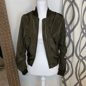 Olive Green Bomber Jacket